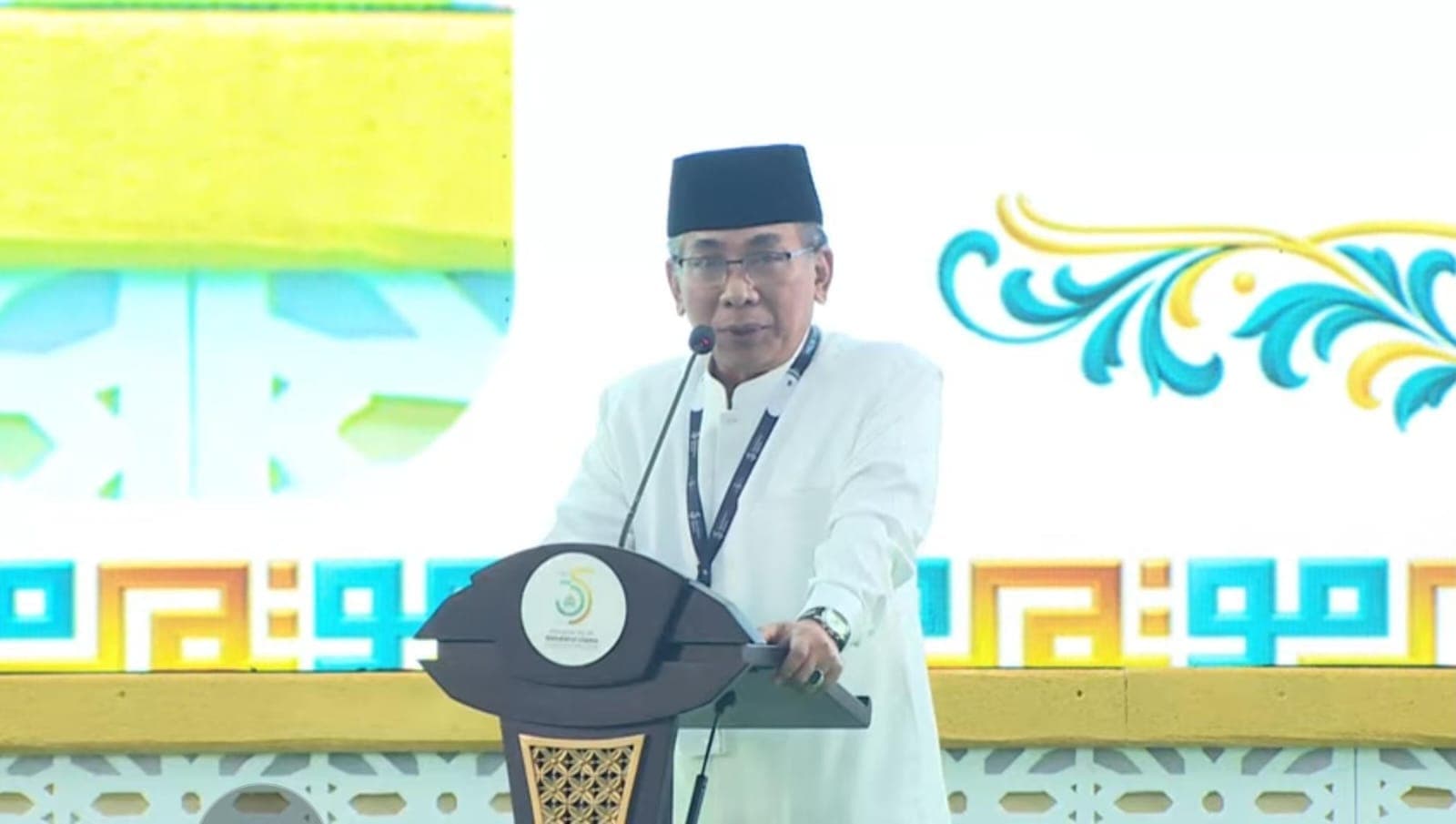 Pembukaan Muktamar, Gus Yahya Sebut Sinergi dengan Pemerintah demi Kemaslahatan Warga NU 