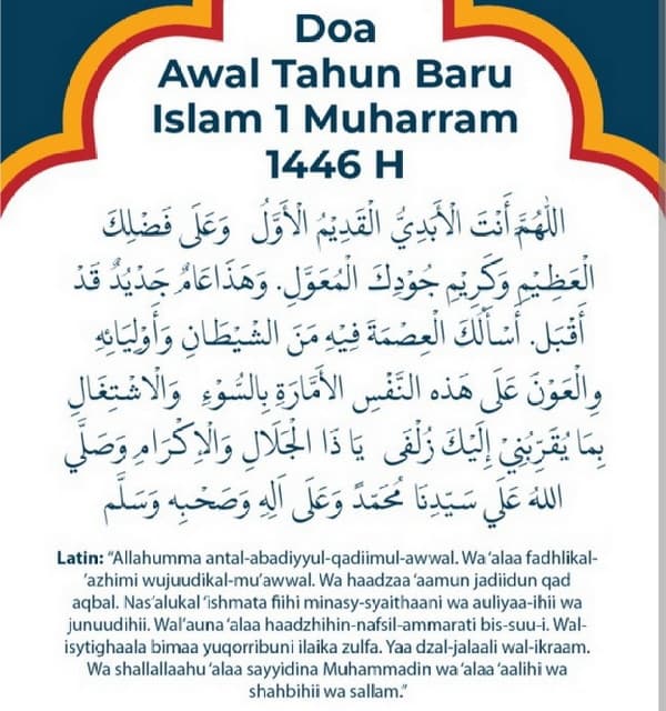 Panduan Doa Awal Tahun Baru Islam 1448 H: Teks Arab, Latin, Arti, dan Tata Cara Membacanya