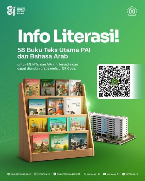 Kemenag Siapkan 90 Buku PAI dan Bahasa Arab MI sampai MA, Bisa Unduh di sini!