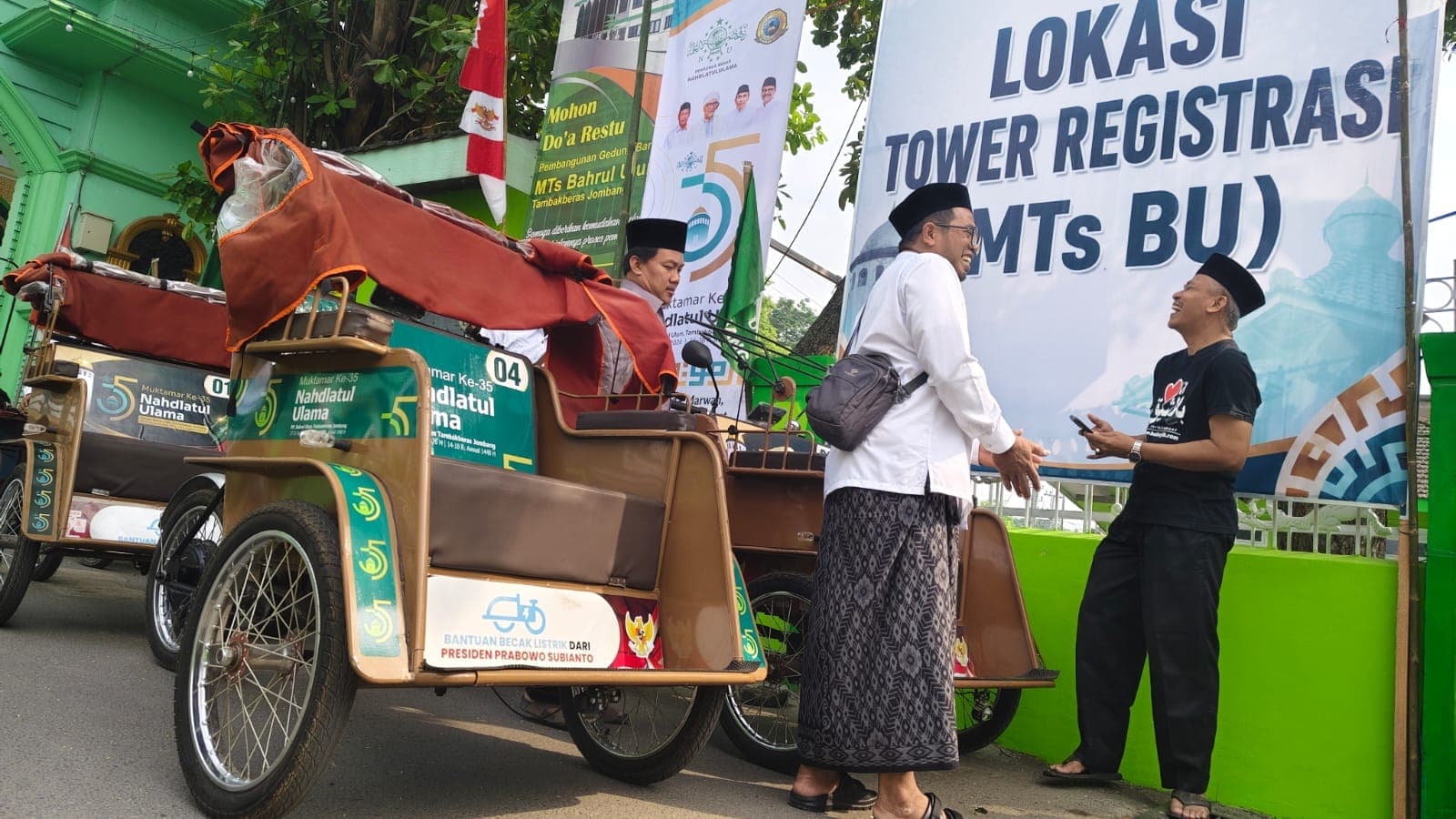 Siapkan Becak Listrik, Panitia Muktamar ke-35 NU Siap Antar Muktamirin ke Penginapan